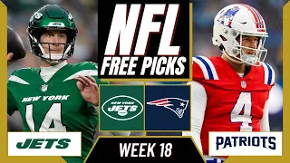 JETS vs. PATRIOTS NFL Picks and Predictions (Week 18) | NFL Free  Picks Today