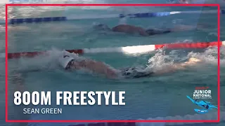 Sean Green Takes Gold in 800M Freestyle | 2022 Speedo Junior National Championships | Irvine CA