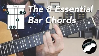 The 8 Essential Bar Chord Shapes  - Easy Beginner Guitar Lesson