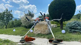 Testing Stihl Fs 460-c and Stihl Fs 361-C in big grass .