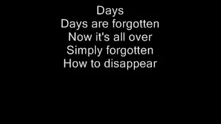 Kasabian - Days are forgotten Lyrics