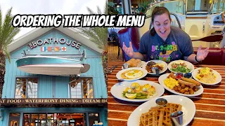 ORDERING THE WHOLE MENU: Boathouse Brunch Disney Springs