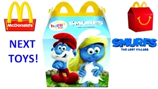 2017 McDONALD'S NEXT HAPPY MEAL TOYS SMURFS THE LOST VILLAGE MOVIE NERF TOY COLLECTION KIDS MEAL UK