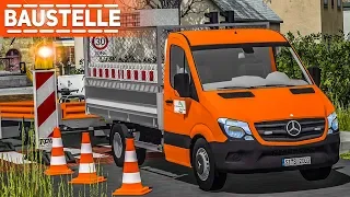 LS17 BAUSTELLE #1: Straße absperren und Baustelle vorbereiten! | Farming Simulator