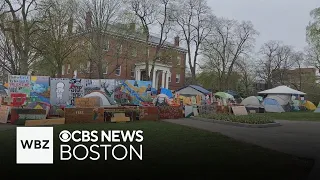 Tensions rise at Tufts as pro-Palestinian protesters refuse to leave before graduation