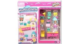 Shopkins Happy Places Clever Kitty Classroom Welcome Pack Unboxing Toy Review