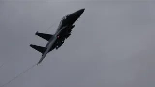 VERY LOUD and LOW F-15 Pass at the Mach loop! 25/10/22 4K