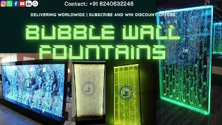 LED Water Bubble Wall Column| Jaffri Creations| Indoor Fountain Design Ideas 2022| Home Decor India