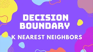 K Nearest Neighbors Part 4 - Decision Boundary for Knn