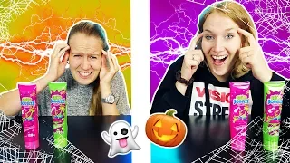 TWIN TELEPATHY HALLOWEEN CANDY Challenge - Haben Nina & Kathi den gleichen Süßigkeiten Geschmack?