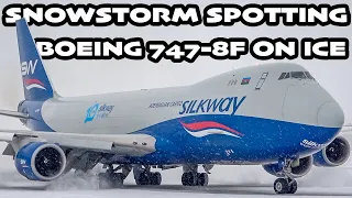 BAD WEATHER SPOTTING! Silk Way West Boeing 747-8F sliding in Montreal (YMX/CYMX)