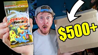 BEST $500 POKEMON CARDS MYSTERY BOX OPENING EVER! Vintage Packs To New Items (500k Celebration)