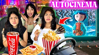 🚘 Fuimos al Autocinema a Ver Coraline y Pasaron Cosas Raras 🍿¡PRIMERA VEZ EN UN CINE SOBRE RUEDAS!