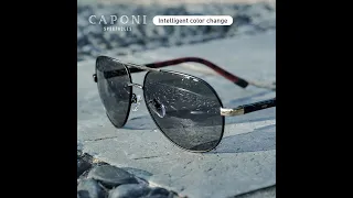 Мужские фотохромные солнцезащитные очки caponi, поляризационные для вождения, дизайнерские bs8725