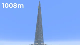 Minecraft Jeddah Tower 1008 blocks high!