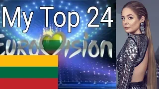 Lithuania Eurovision 2019(Eurovizijos atranka 2019)-My Top 24