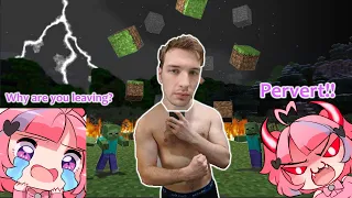 CDawgVA being a pervert on Minecraft and ironmouse getting mad because CDawgVA is leaving early