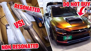 NEW CAR UPGRADES! - REMARK NON RESONATED MID PIPE VS RESONATED! -OVERSIZED HOOD SCOOP - DO NOT BUY!