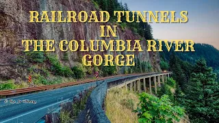 Following a Train Through The Columbia River Gorge Tunnels. BNSF Railway Northwest Railroads. NW RR.