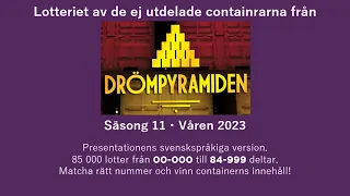 [FAKE, hela 2023] Resultat av Lotteriet av de ej utdelade containrarna från "Drömpyramiden"