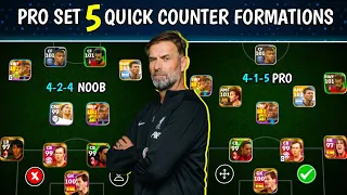 There's No 4-2-4, No 4-1-1-4 🚫 Top 5 Quick Counter Customised Formations  in eFootball 24 Mobile 🔥🔥🔥