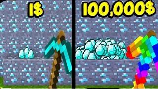 Кирка за 1$ VS 1.000.000$  - Lite Simulator - Minecraft