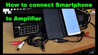 How to Connect Smartphone Phone Tablet PC to Amplifier - jack 3.5mm/2x RCA Cinch Cable