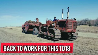 TD18A International with scraper. Revived and back to work