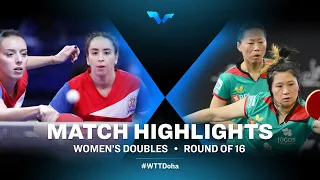 Izabela Lupulesku/Andrea Todorovic vs Jieni Shao/Fu Yu | WD | WTT Contender Doha 2022 (R16)