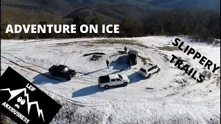 GX470 Epic Snow/ Icy Off-Road Adventure- Jeep Gladiator Nearly Slid Off!