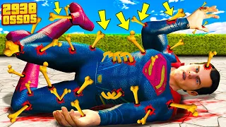 QUEBRANDO TODOS OS OSSOS DO SUPER HOMEM no GTA 5!!