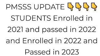 PMSSS 2023-24 SESSION UPDATE/2021 & 2022 Students Eligible This Year/Registration Fee For PMSSS Form