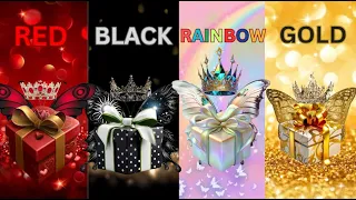 Choose your gift🎁 #4giftbox🤑 #red #black #rainbow🌈 #gold #pickonekickone⚡️ #wouldyourather🔥