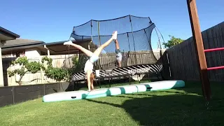 Air Track vs Trampoline!!