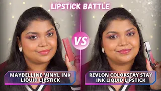 Revlon Colorstay Satin Ink Lipstick Vs Maybelline Vinyl Ink Lipstick | Lipstick Comparison