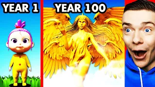 Surviving 100 YEARS From GIRL TO GODDESS (Life Simulator)