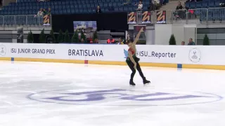 2015 ISU Junior Grand Prix Bratislava Ladies Free Skate Shokhsanam TOKHIROVA UZB