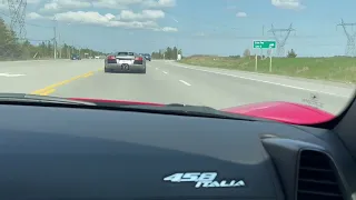 Ferrari 458 cruising with The Lamborghini Murciélago. #ferrari  #lamborghini #cars #canada