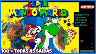 Zerando 100% / TODAS AS 96 SAÍDAS NO SUPER MARIO WORLD em PORTUGUÊS :)