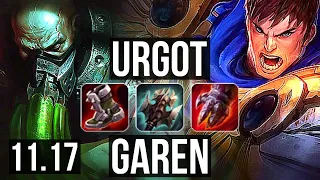 URGOT vs GAREN (TOP) | 9/1/7, 2000+ games, 1.9M mastery, Legendary | EUW Master | v11.17