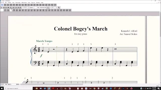 Colonel Bogey's March for easy piano