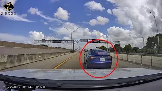 Reckless TESLA DRIVER Brake Checks Me 😡