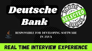 Deutsche Bank | Real-Time Interview Experience | Insights and Tips | Java Interview