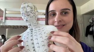 ASMR Tapping on Acupuncture Doll (some whispers)