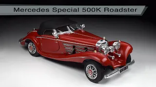 Building 1 MILLION valued car Mercedes Special 500K Roadster by Heller 1/24 Model kit Step by Step