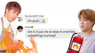 BTS Texts- NaMjOoN tRiEs To CoOk!