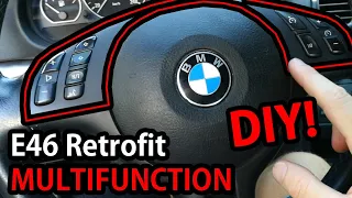 E46 Multifunction Steering Wheel Retrofit DIY Guide with Radio and Cruise Control Buttons