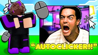 Autoclicker VS Streamers In Roblox Bedwars..