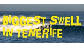 Big waves surfing in Tenerife