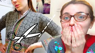 Cutting My Very First Steeks (it was scary) | Marie Wallin Yell Cardigan